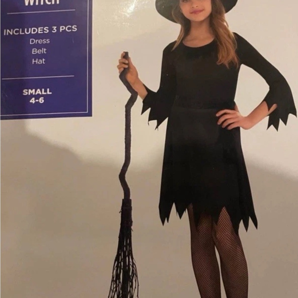 Kids Witch Costume - Black